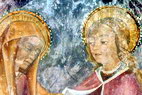 Chapelle Notre-Dame du Cognet - Visitation -  gauche, sainte lisabeth,  droite la Vierge Marie