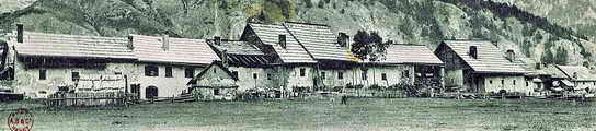 Névache - Sallé en 1900 - Alignement de maison névachaises