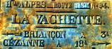 Val-des-Prés - La Vachette - Ancienne plaque directionnelle