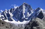 Dôme de Neige des Écrins (4015 m) - Face ouest du Dôme et Glacier de Bonne Pierre
