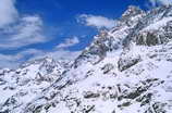 Barre des Écrins (4102 m) - Versant sud-ouest depuis le Glacier de la Pilatte - L'Ailefroide (3954 m)
