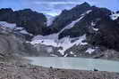 Lac des Rouies - L'Olan (3564 m), Aiguille de l'Olan (3373 m) et Glacier des Sellettes