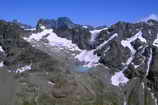 Lac des Rouies (2722 m) - Vue générale depuis l'Aiguille de l'Olan (3373 m)