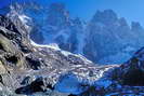 La Vallouise - Glacier Noir - Mont Pelvoux (3943 m) et l'Ailefroide (3954 m)