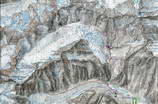 La Vallouise - Carte du Glacier Blanc (vers 1980) - Aujourd'hui, le front est dans la pente du verrou