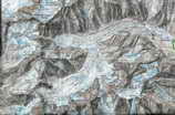 La Vallouise - Carte du Glacier Noir (vers 1980) - Aujourd'hui, la jonction est partielle
