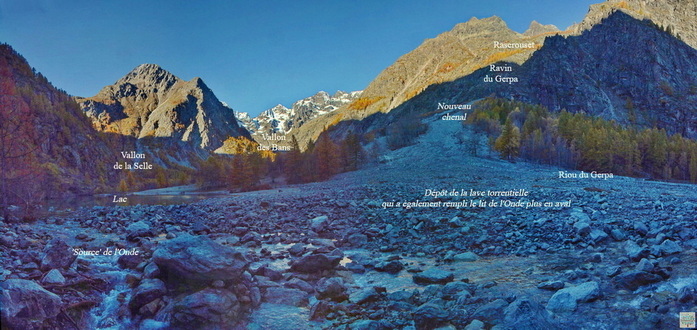 Entre les Aygues - La lave torrentielle et le 'lac'