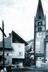Vallouise - Place de l'Église dans les années 1900 - Hôtel du Mont Pelvoux