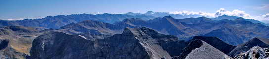 Massif du Mercantour - Sommets du Mercantour depuis le Mont pelat (3050 m)