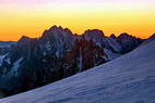 Mont-Blanc - Au sommet de l'Aiguille du Goûter (3863 m) - Aiguille Verte (4121 m) et Droites (4000 m)
