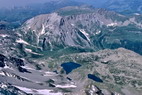 Tr la Tte - Col du Bonhomme (2329 m), Aiguilles de la Pennaz (2683 m) et de Roselette (2384 m) - Lacs Jovet  depuis le Mont Tondu (3196 m)