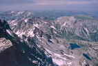 Tr la Tte - Col d'Enclave (2672 m) et Col du Bonhomme (2329 m), Aiguilles de la Pennaz (2683 m) - Lacs Jovet  depuis le Mont Tondu (3196 m)