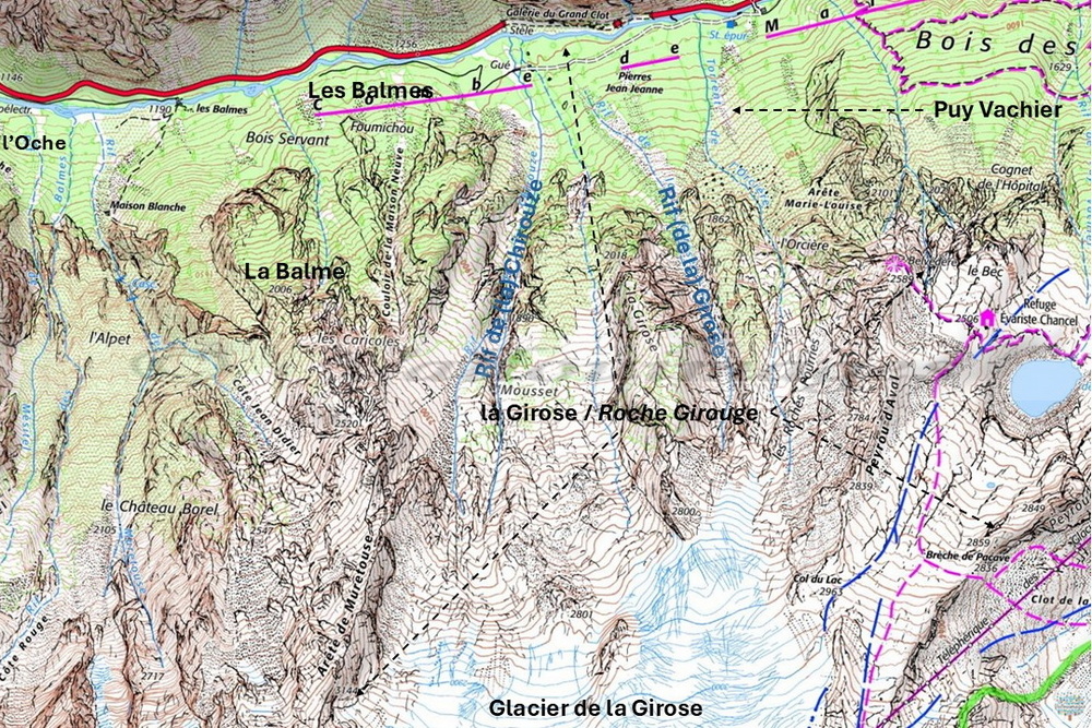 La Girose, plan de situation