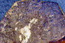 Mines d'argent du Fournel - Galène massive avec inclusion de barytine (en blanc)