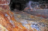Mines d'argent du Fournel - Pyrite (à gauche)
