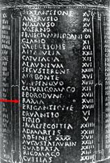 Champcella - Rama - Gobelet de Vicarello, avant Rama positionné entre Brigantio et Eburodudum