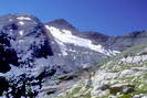 Petit Pinier (3100 m) et Glacier de Faravel, en août 1987