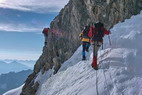 Barre des Écrins (4102 m) - Accès à la Barre -  Ressaut rocheux de la Brèche Lory