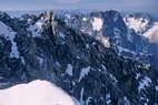 Barre des crins (4102 m) - Parcours de l'arte sommitale de la Barre - L'Ailefroide (3954 m), les Bans (3669 m)